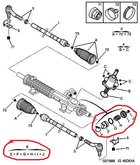 Схема рулевой рейки пежо боксер
