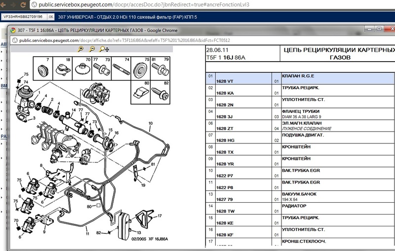 Psa servicebox com. Пежо 307 каталог запчастей схема. D2f 1 16j85a цепь рециркуляции картерных газов Peugeot traveller. Factory Repair manual Peugeot 307.