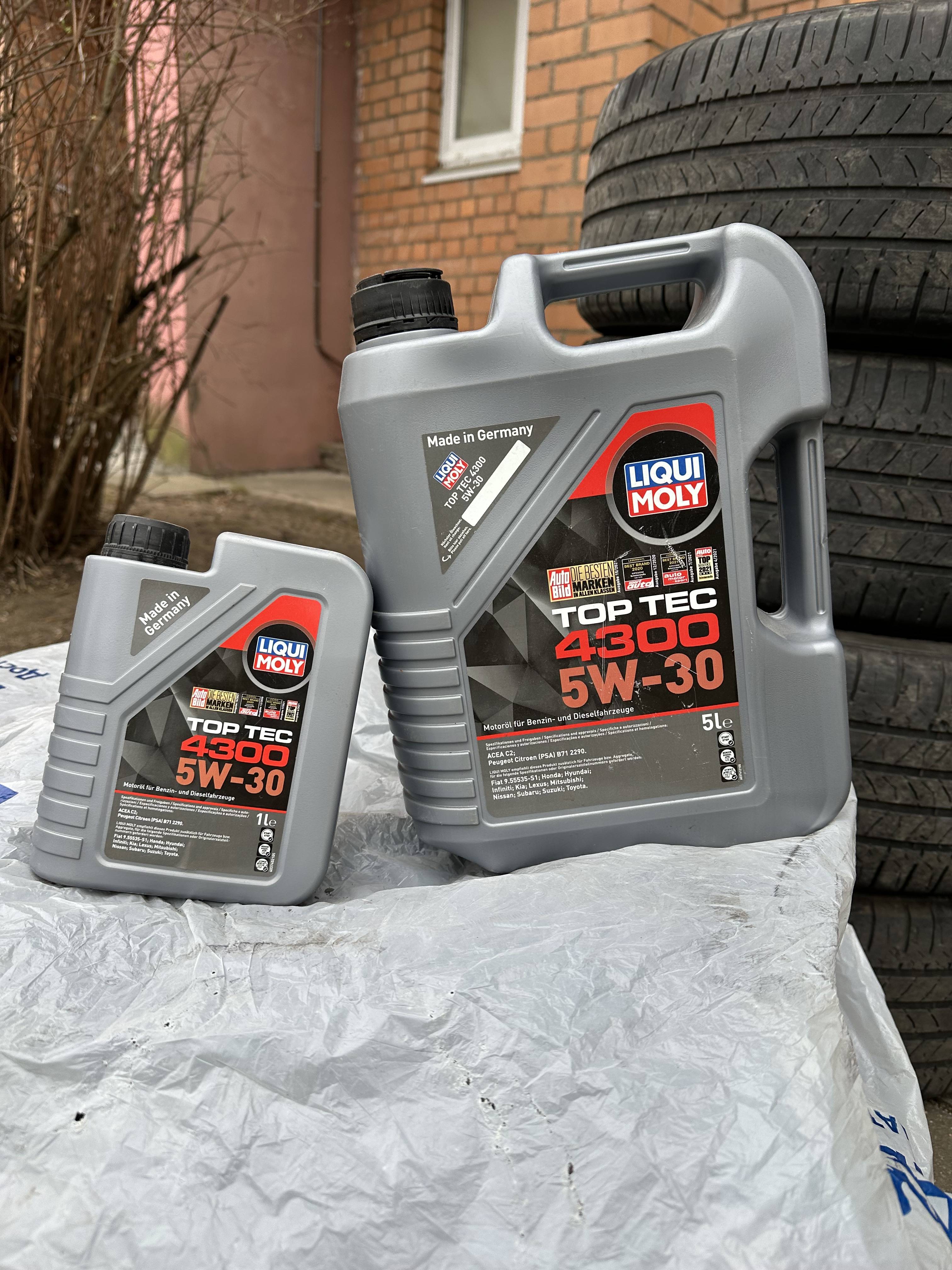 Масло моторное Liqui moly top to 4300 5w-30, новое, 5л+1л, покупал в фирменном магазине в Польше